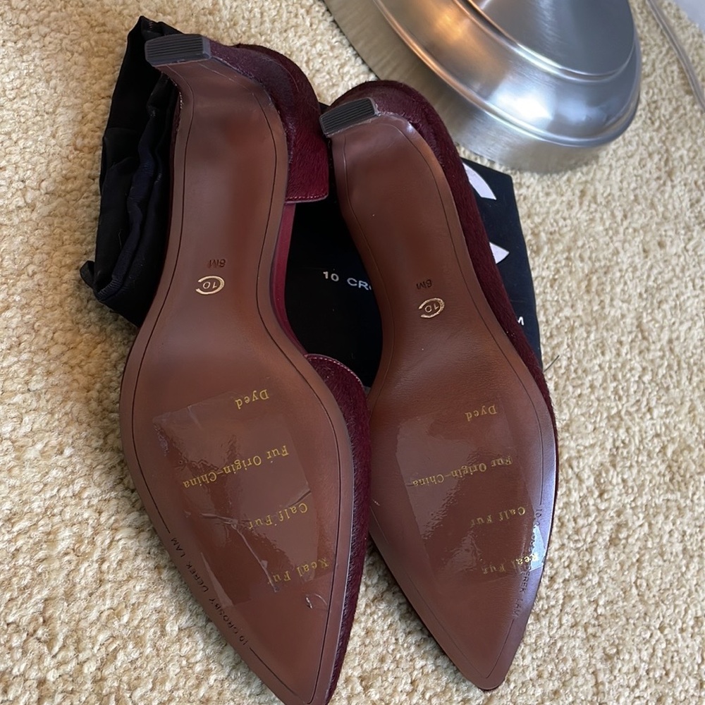 🎉HP🎉 NEW 10 Crosby Derek Lam Maccoy D’Orsay Pump Oxblood 8M - Picture 5 of 10